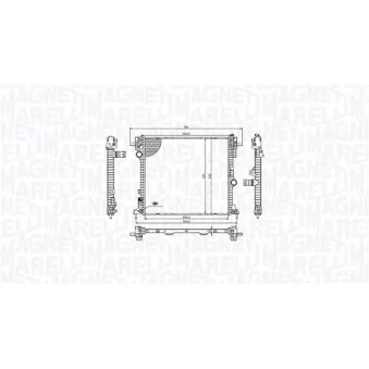 Radiateur, refroidissement du moteur MAGNETI MARELLI 350213214100
