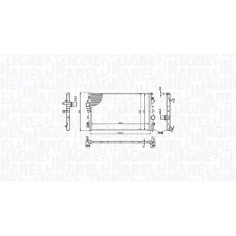 Radiateur, refroidissement du moteur MAGNETI MARELLI 350213214200