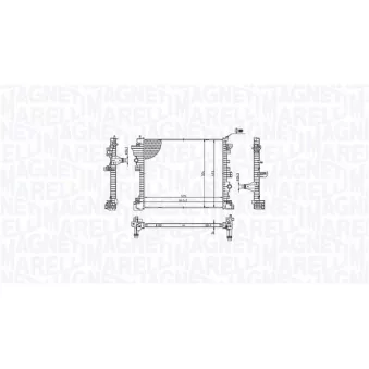 Radiateur, refroidissement du moteur MAGNETI MARELLI 350213214300