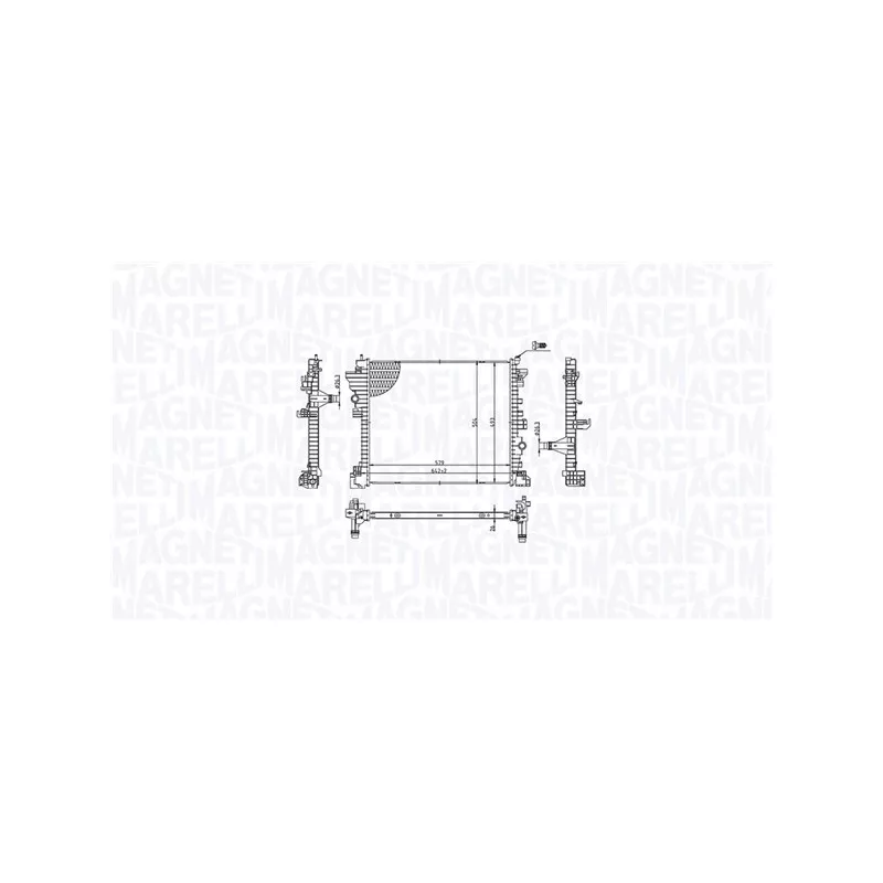 Radiateur, refroidissement du moteur MAGNETI MARELLI 350213214300