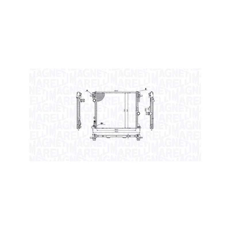 Radiateur, refroidissement du moteur MAGNETI MARELLI 350213214400