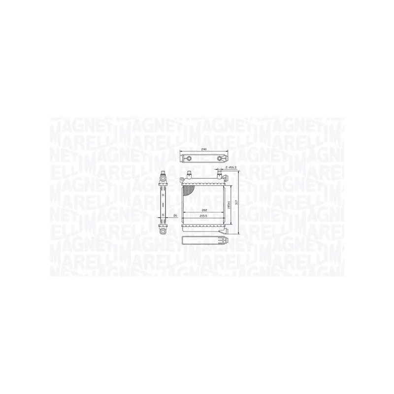 Radiateur, refroidissement du moteur MAGNETI MARELLI 350213214500