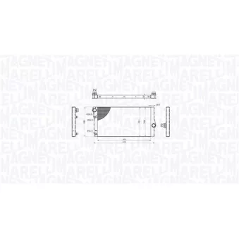 Radiateur, refroidissement du moteur MAGNETI MARELLI 350213214600