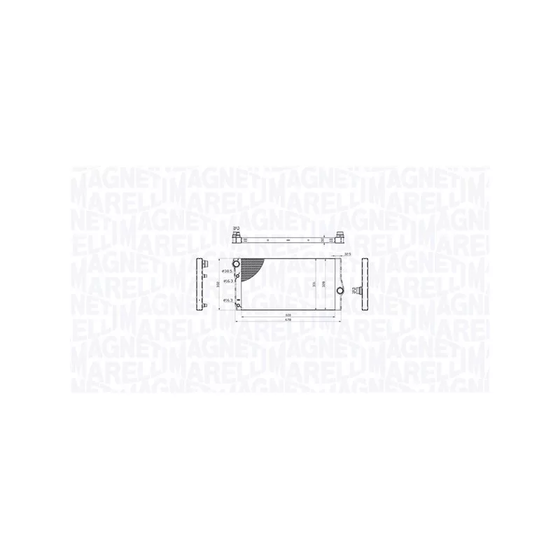 Radiateur, refroidissement du moteur MAGNETI MARELLI 350213214600