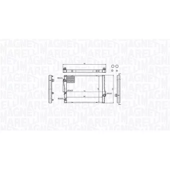 Radiateur, refroidissement du moteur MAGNETI MARELLI 350213214700