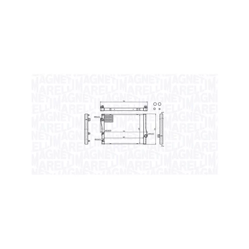 Radiateur, refroidissement du moteur MAGNETI MARELLI 350213214700