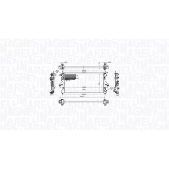 Radiateur, refroidissement du moteur MAGNETI MARELLI 350213214900