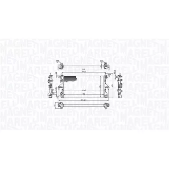 Radiateur, refroidissement du moteur MAGNETI MARELLI 350213215200