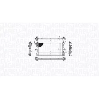 Radiateur, refroidissement du moteur MAGNETI MARELLI 350213215300