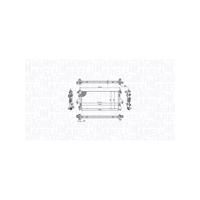 Radiateur, refroidissement du moteur MAGNETI MARELLI 350213215400