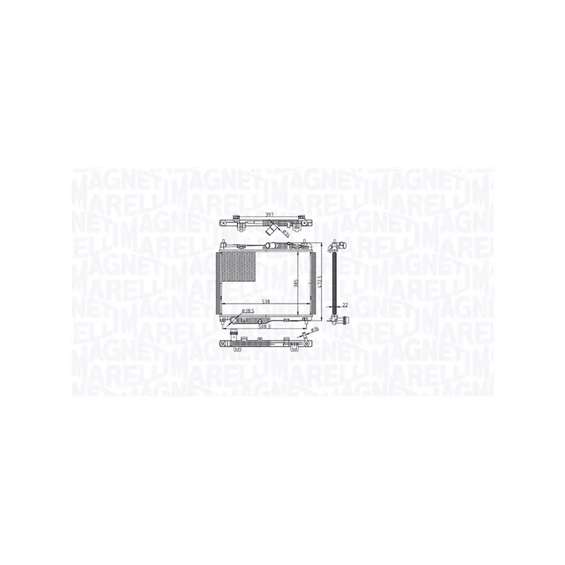 Radiateur, refroidissement du moteur MAGNETI MARELLI 350213215500