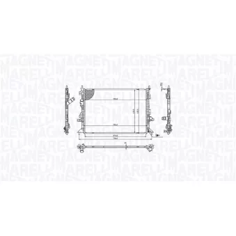 Radiateur, refroidissement du moteur MAGNETI MARELLI