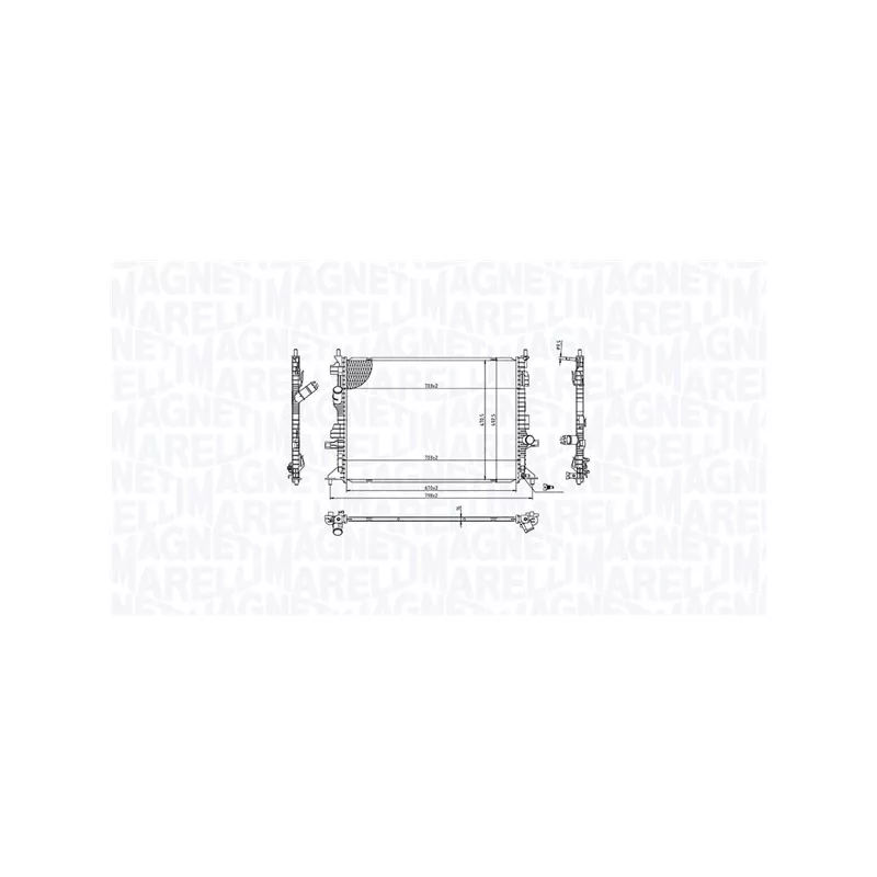 Radiateur, refroidissement du moteur MAGNETI MARELLI 350213215700