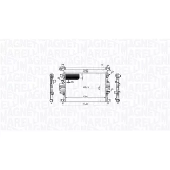 Radiateur, refroidissement du moteur MAGNETI MARELLI