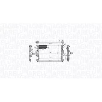 Radiateur, refroidissement du moteur MAGNETI MARELLI