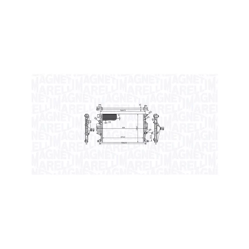 Radiateur, refroidissement du moteur MAGNETI MARELLI 350213215900