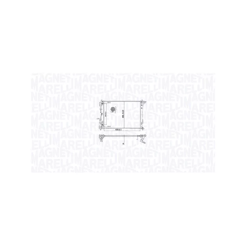 Radiateur, refroidissement du moteur MAGNETI MARELLI 350213216100
