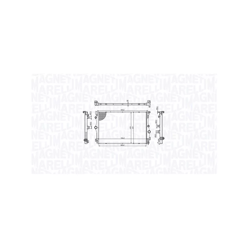 Radiateur, refroidissement du moteur MAGNETI MARELLI 350213216400