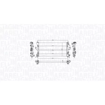 Radiateur, refroidissement du moteur MAGNETI MARELLI 350213216600