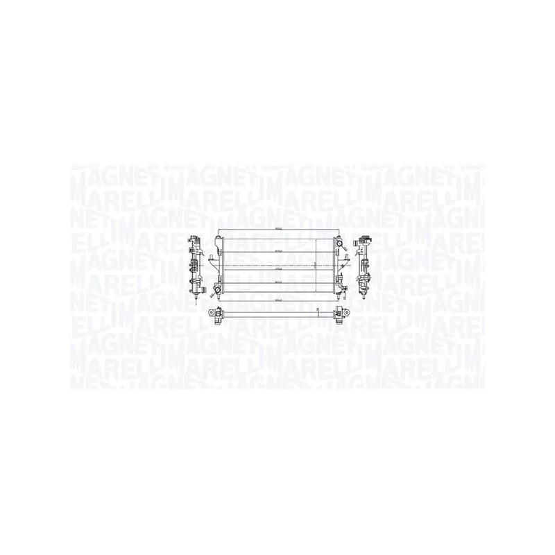 Radiateur, refroidissement du moteur MAGNETI MARELLI 350213216600