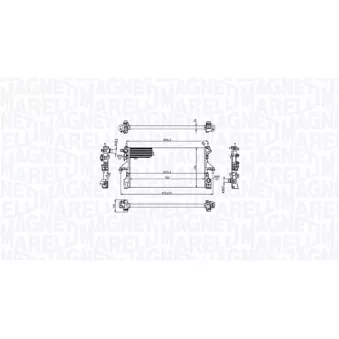 Radiateur, refroidissement du moteur MAGNETI MARELLI 350213216700