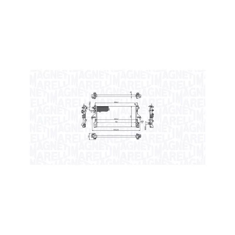 Radiateur, refroidissement du moteur MAGNETI MARELLI 350213216700