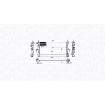 Radiateur, refroidissement du moteur MAGNETI MARELLI 350213216800