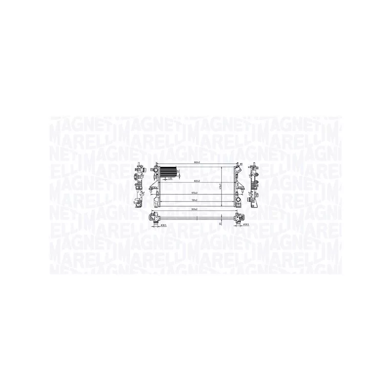 Radiateur, refroidissement du moteur MAGNETI MARELLI 350213216800