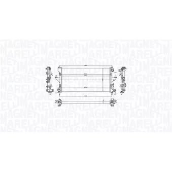 Radiateur, refroidissement du moteur MAGNETI MARELLI 350213216900