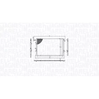 Radiateur, refroidissement du moteur MAGNETI MARELLI 350213217000