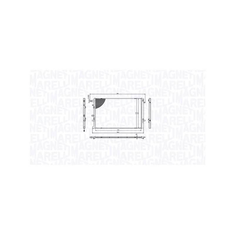 Radiateur, refroidissement du moteur MAGNETI MARELLI 350213217000