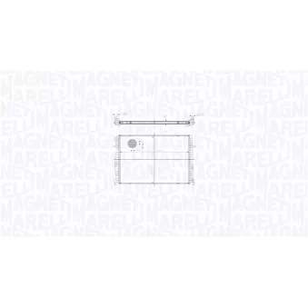 Radiateur, refroidissement du moteur MAGNETI MARELLI 350213217400