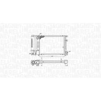 Radiateur, refroidissement du moteur MAGNETI MARELLI 350213240000