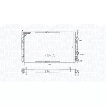 Radiateur, refroidissement du moteur MAGNETI MARELLI 350213842000