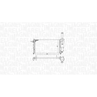 Radiateur, refroidissement du moteur MAGNETI MARELLI 350213902000