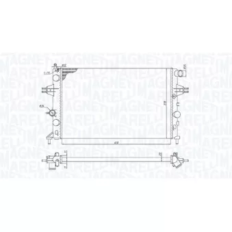 Radiateur, refroidissement du moteur MAGNETI MARELLI 350213970000