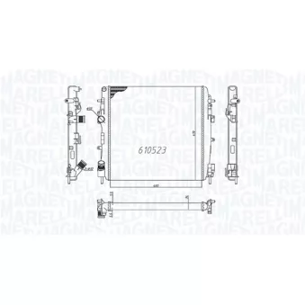 Radiateur, refroidissement du moteur MAGNETI MARELLI 350213995000