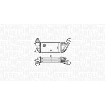 Intercooler, échangeur MAGNETI MARELLI 351319204260