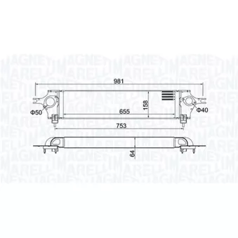Intercooler, échangeur MAGNETI MARELLI 351319204390