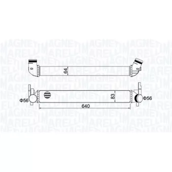 Intercooler, échangeur MAGNETI MARELLI 351319204410