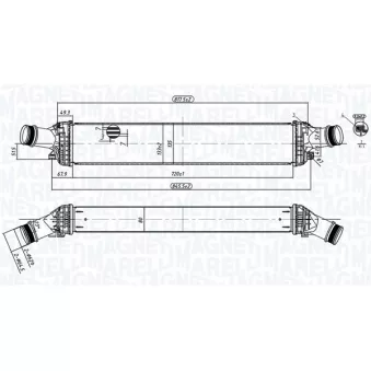 Intercooler, échangeur MAGNETI MARELLI 351319204430