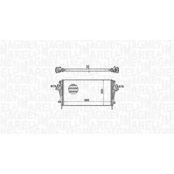 Intercooler, échangeur MAGNETI MARELLI 351319204440