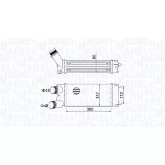 Intercooler, échangeur MAGNETI MARELLI 351319204700