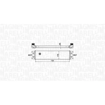Intercooler, échangeur MAGNETI MARELLI 351319204790