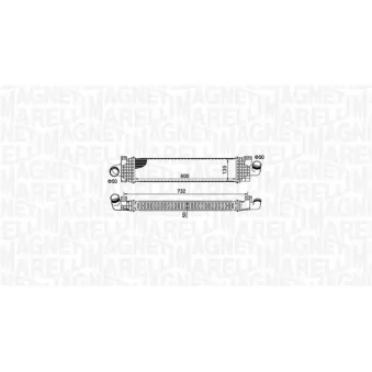 Intercooler, échangeur MAGNETI MARELLI 351319204980