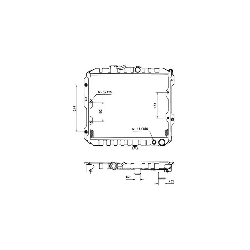 Radiateur, refroidissement du moteur NRF 506550