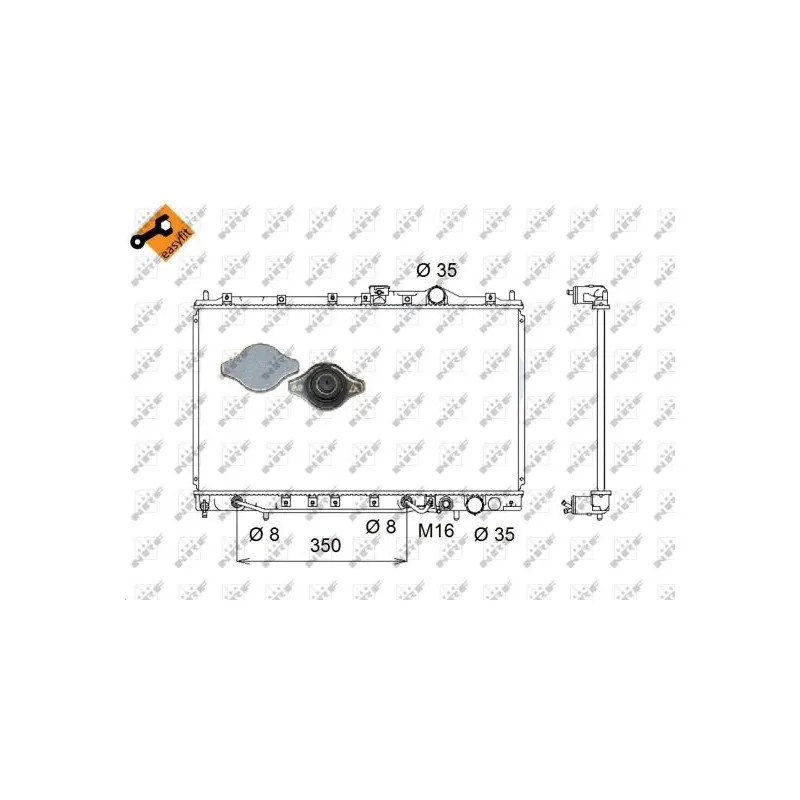 Radiateur, refroidissement du moteur NRF 506658