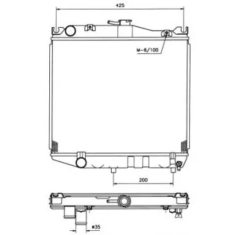 Radiateur, refroidissement du moteur NRF 506704