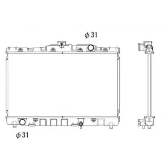 Radiateur, refroidissement du moteur NRF 506707
