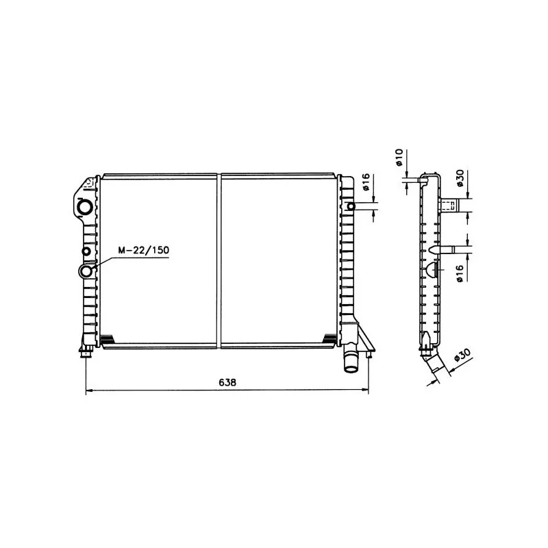Radiateur, refroidissement du moteur NRF 506990